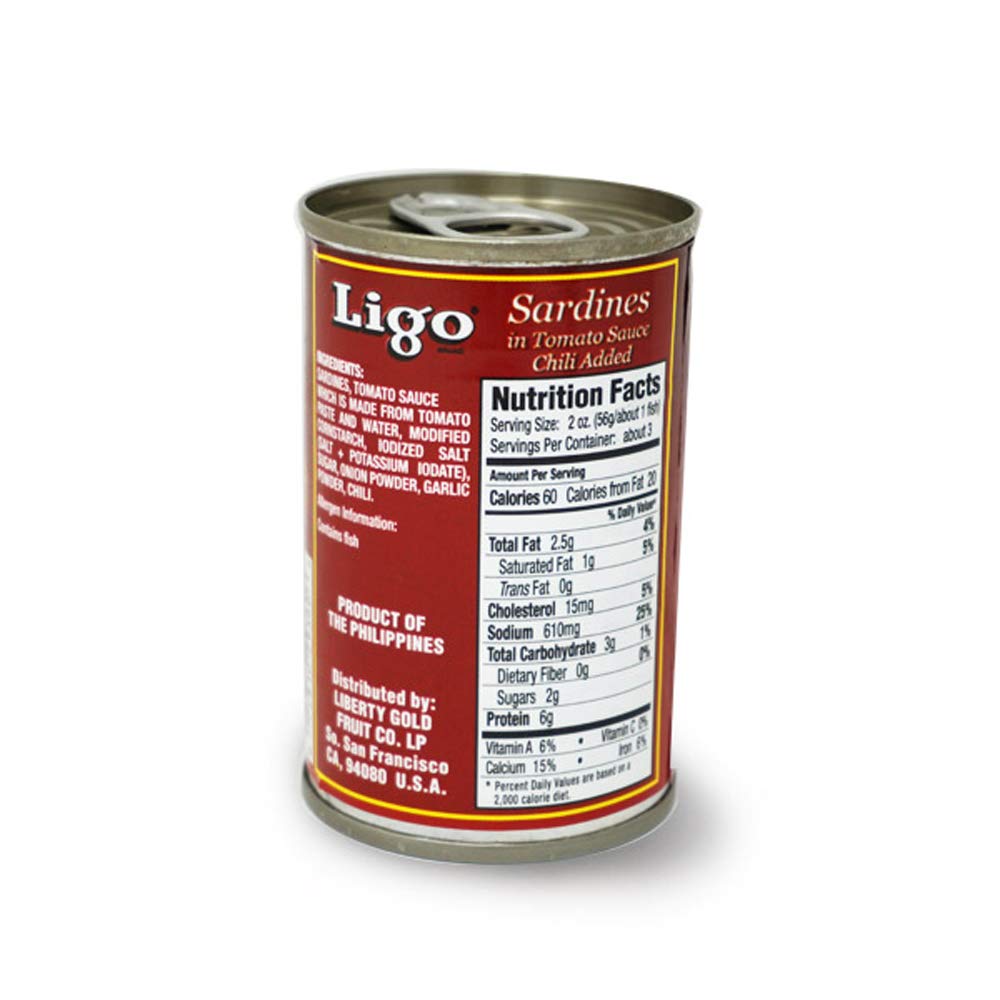 Ligo Sardines Tomato Sauce Chili 5.5