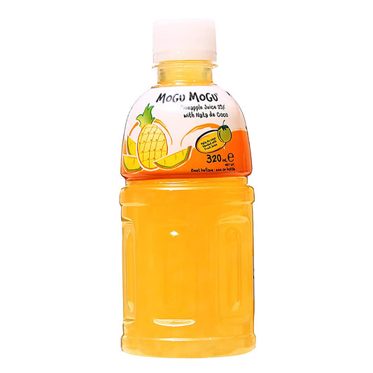 Mogu Mogu Juice with Nata De Coco, Pineapple,Strawberry,Orane,Mango,Grapes Peach