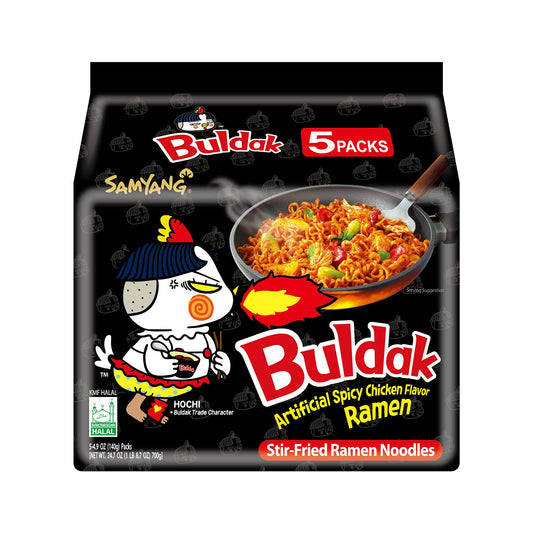 Samyang Stir-fried Noodles with Hot & Spicy Chicken Ramen 5 pack