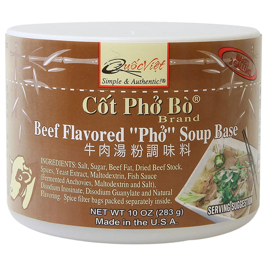 Quoc Viet Foods Beef Flavored Pho Soup Base, 10 oz Jar